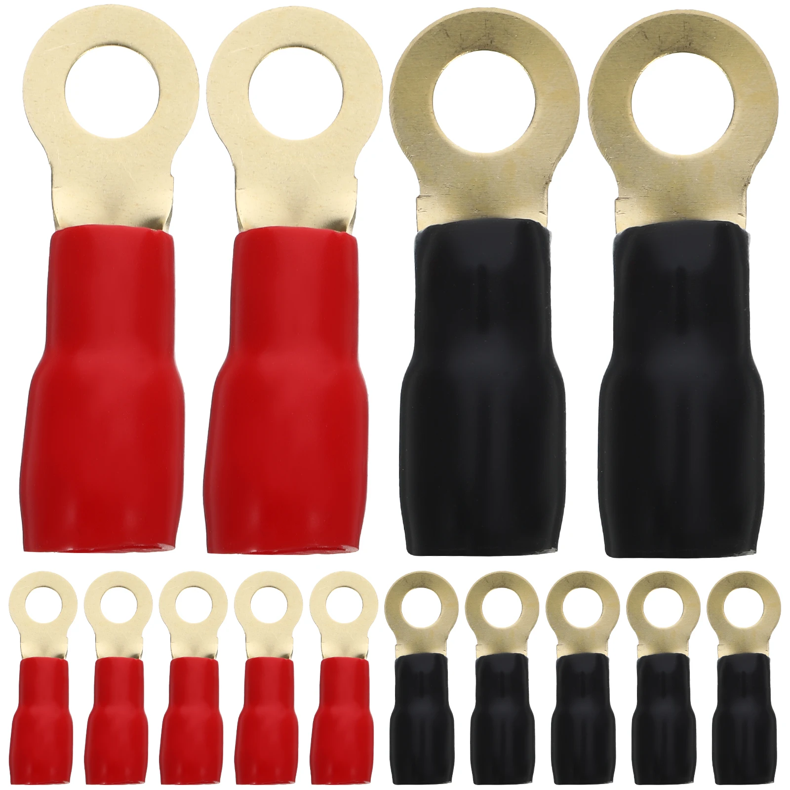 20Pairs موصلات طرفية النحاس حلقة محطة الحرارة يتقلص كم عروات الأسلاك الثقيلة 4 أطراف كابل قياس