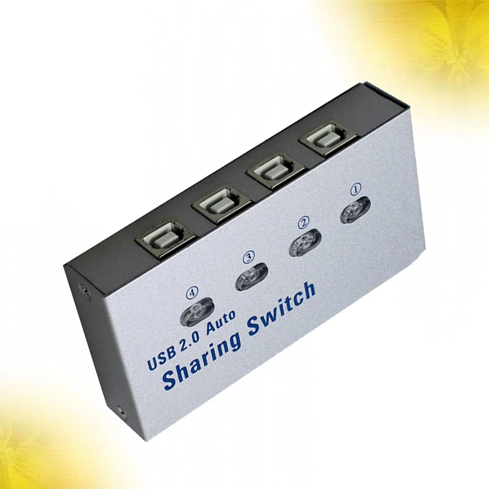 

Usb 2.0 Printer Sharing Switch Box For 4 Computers Share Scanner Plotter Multifunction Device Office Home Use Automatic Selector