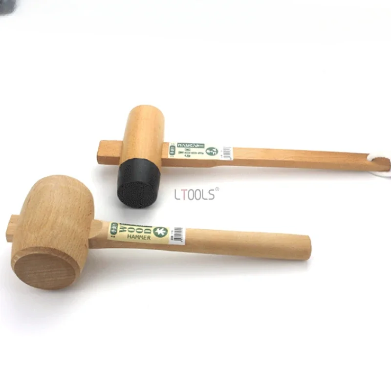 Handmade Japanese Style Wooden Mallet, Solid Beech Wood Hammer Carpenter's Carved Wooden Mallet Striking Carpenter's Hand Tools