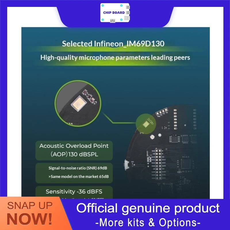 

Seeedstudio ESP32 Wireless Mic Array, 4-Mic Voice Recognition, Noise Reduction, Smart Audio System