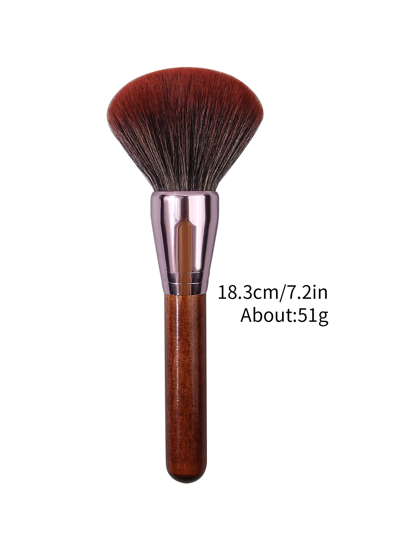 1 pieza de cepillo suelto con mango de madera súper grande, suave y esponjoso, brocha de maquillaje multifuncional, herramienta de maquillaje de viaje portátil
