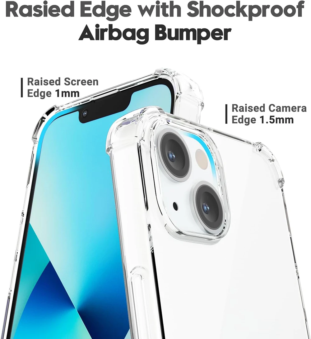 Shockproof Clear Silicone Case For iPhone 16 15 14 13 12 11 Pro Xs Max Mini XR X 7 8 6s Plus 6 SE 2020 2022 2016 5 5S Back Cover image 3