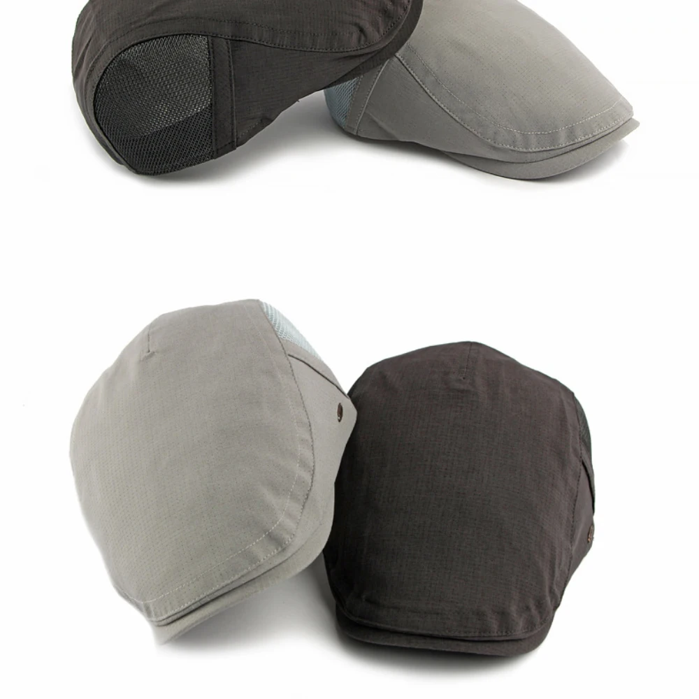 HT5109 Herren- und Damen-Baskenmützen, Frühling-Sommer-Sonnenkappe, Retro-Künstlermütze, Unisex Ivy Flat Cap, Verstellbare Netz-Baskenmütze – Detail 4