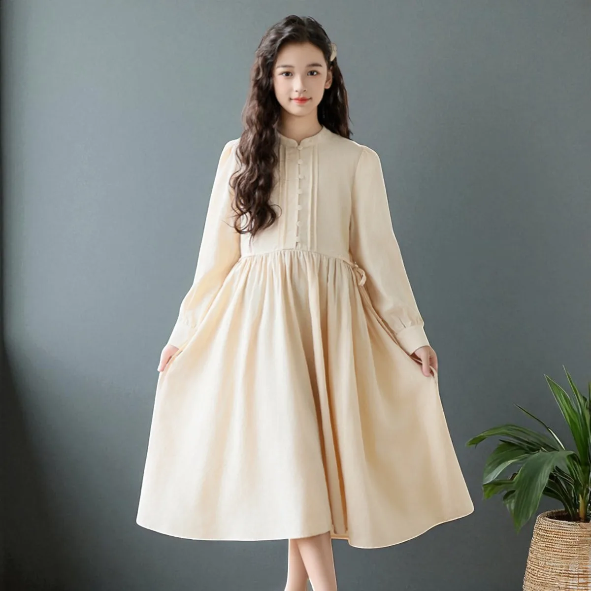 

Girls Black Princess Dresses for Kids Outfits Party Maxi Dress Teenagers School Uniform Children Costumes 6 7 8 9 10 11 13 Years