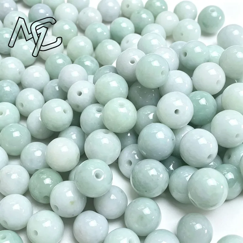 10PC Natural Jade Emerald 13mm Circle Beads Accessories DIY Bangle Earrings Charm Jewellery Fashion Hand-Carved Luck Amulet