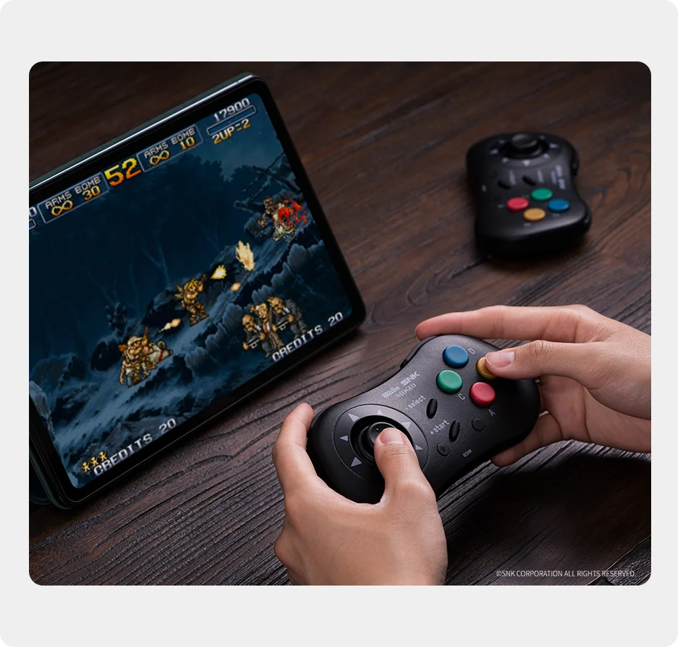 8BitDo NEOGEO Bluetooth Gamepad 2.4G Wireless Game Controller for Windows 10/11 Android NEOGEO mini,Officially Licensed by SNK.