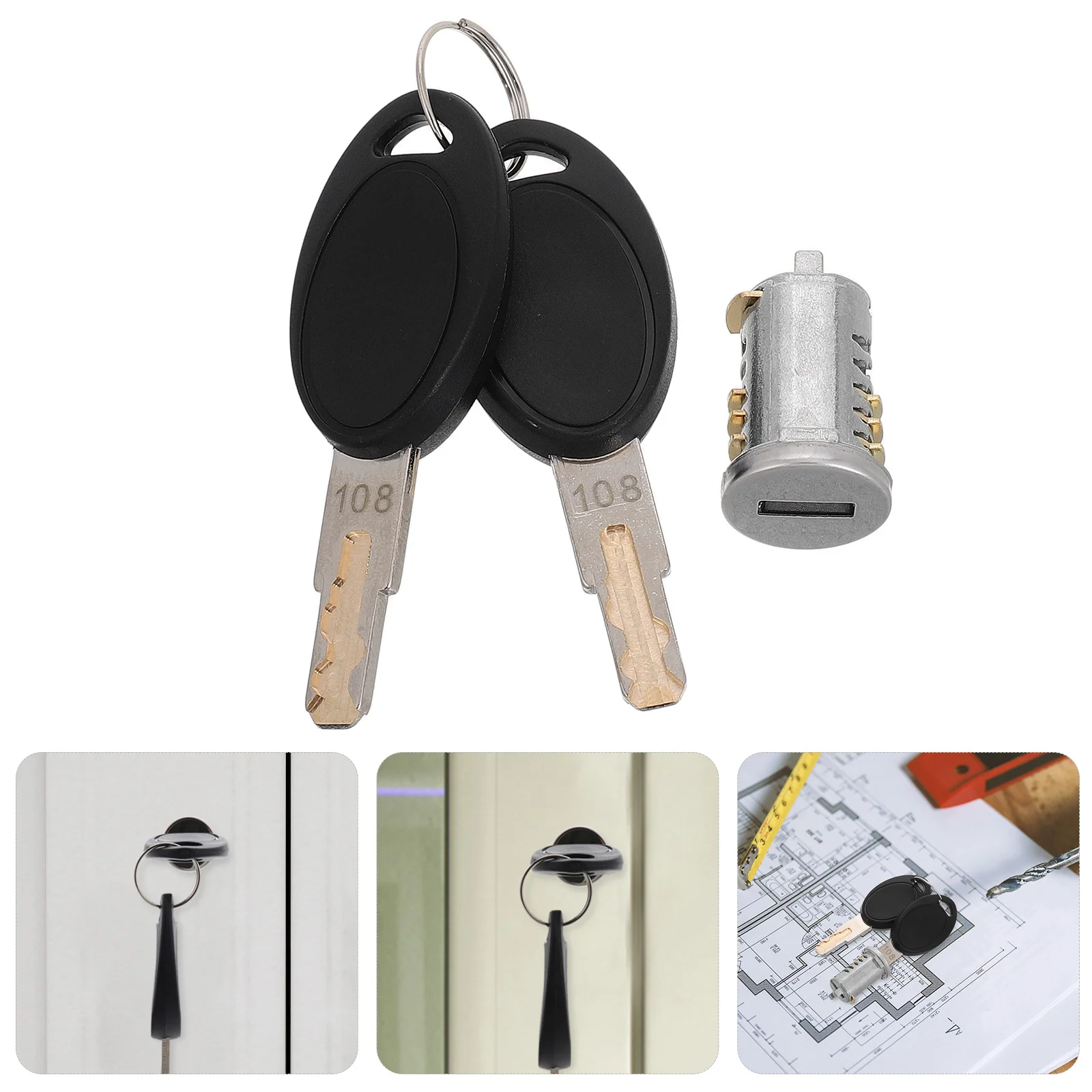 

Trailer Door Lock Cylinder Rv Passenger Door Storage Compartment Water Fill Inlet Camping Travel Security Replacement