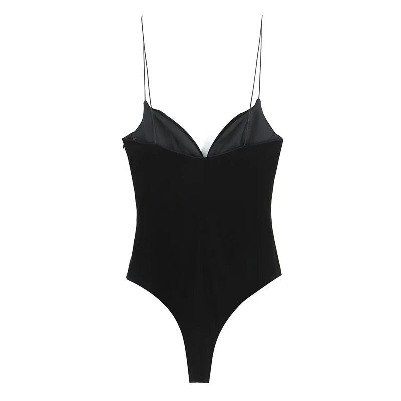   Body ajustado de terciopelo con tirantes finos, traje de fiesta de noche con cuello en V profundo y espalda descubierta para mujer