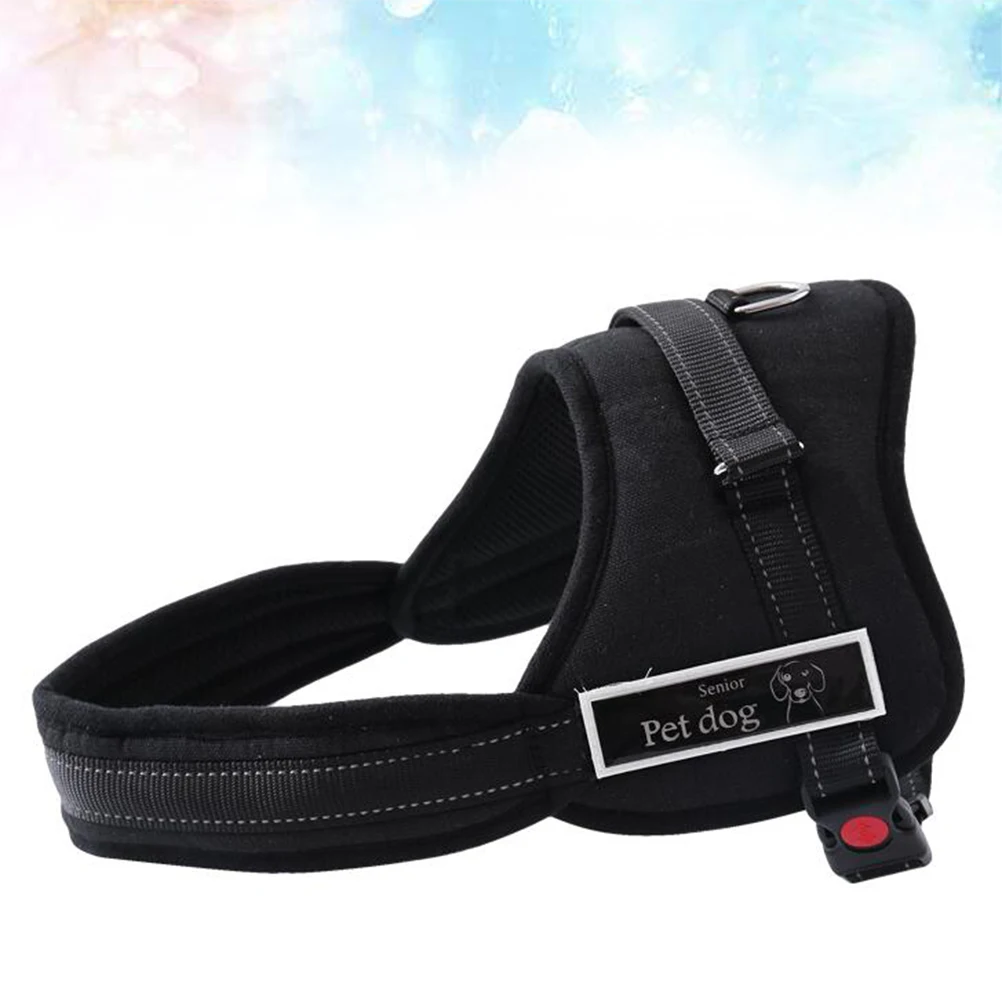 

Extra Wide Dog Harness Vest Breathable Mesh Lining Safety Straps Chest Belt D Ring Walking Travel Car Ride