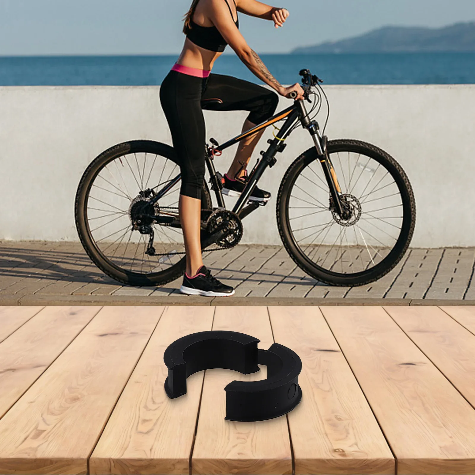 Bicycle Washer 31.8 To 22.2 Bicycle Computer Stand Anti-slip Easy To Install Firm Installation For 31.8mm To 22.2mm Handlebars