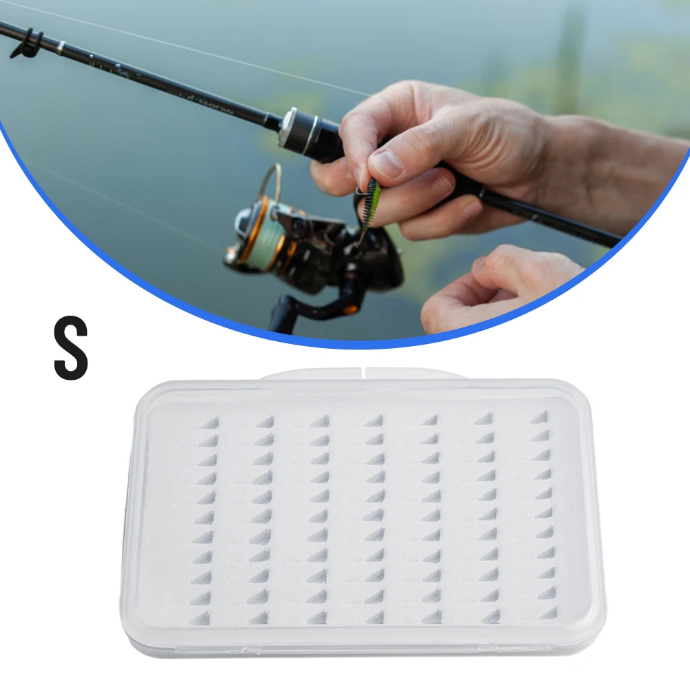 Fish Hook Tackle Fishing Fly Box PP Portable Slim Storage. Tackle Transparent Waterproof Box Clear EVA Fishing
