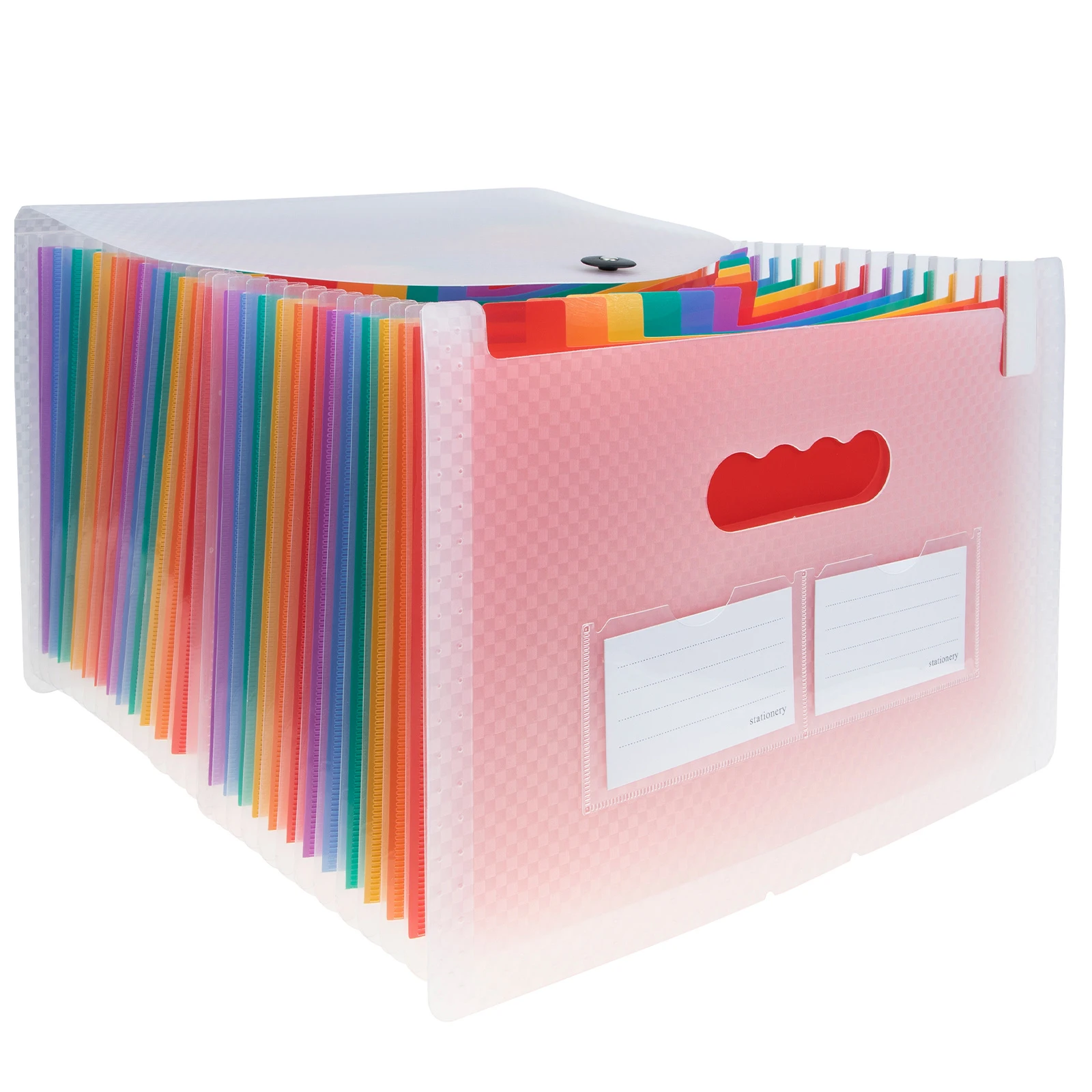 

File Folder Holder Checked A4 Expandable Organizer PP Document Folders Lightweight Portable Storage Solution File Bag