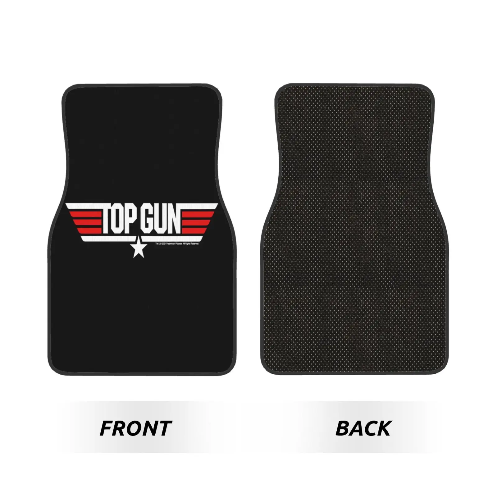 Top Gun Pattern Print Car Floor Mats Set of 4 Vehicle Front Rear Carpets Non-Slip Auto Foot Mats Universal Fit for Van Truck SUV