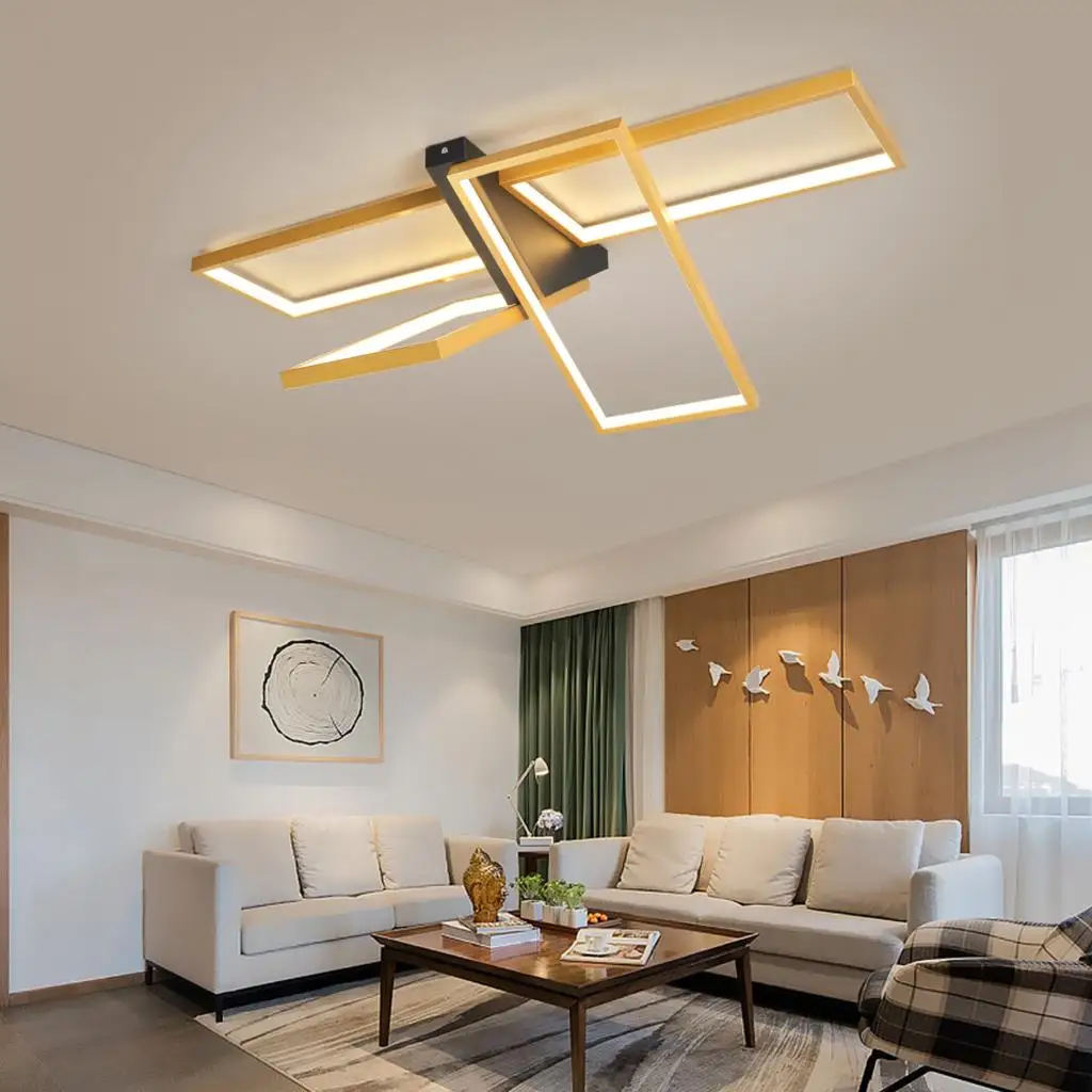 Modern Led Ceiling Lights For Living Room Bedroom Dining Room Kitchen Led lighting Ceiling Lamp Gold/Black Finished AC110-240V