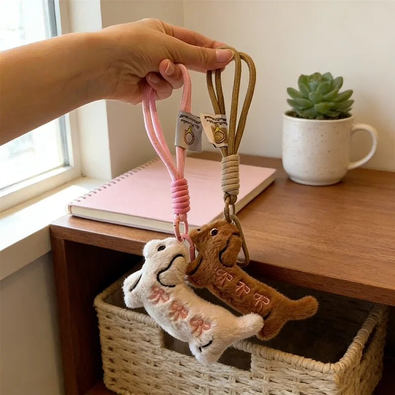 사랑스러운 닥스훈트 봉제 인형 열쇠고리, 열쇠, 가방, 배낭용 매우 부드러운 봉제 인형, 모든 연령대를 위한 감동적인 선물