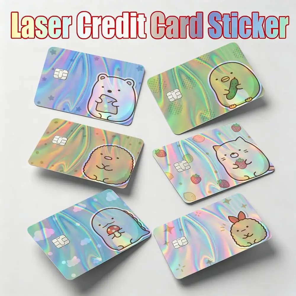 S-Sumikko-O Laser Reflective Card Skin Sticker For Debit Credit Card