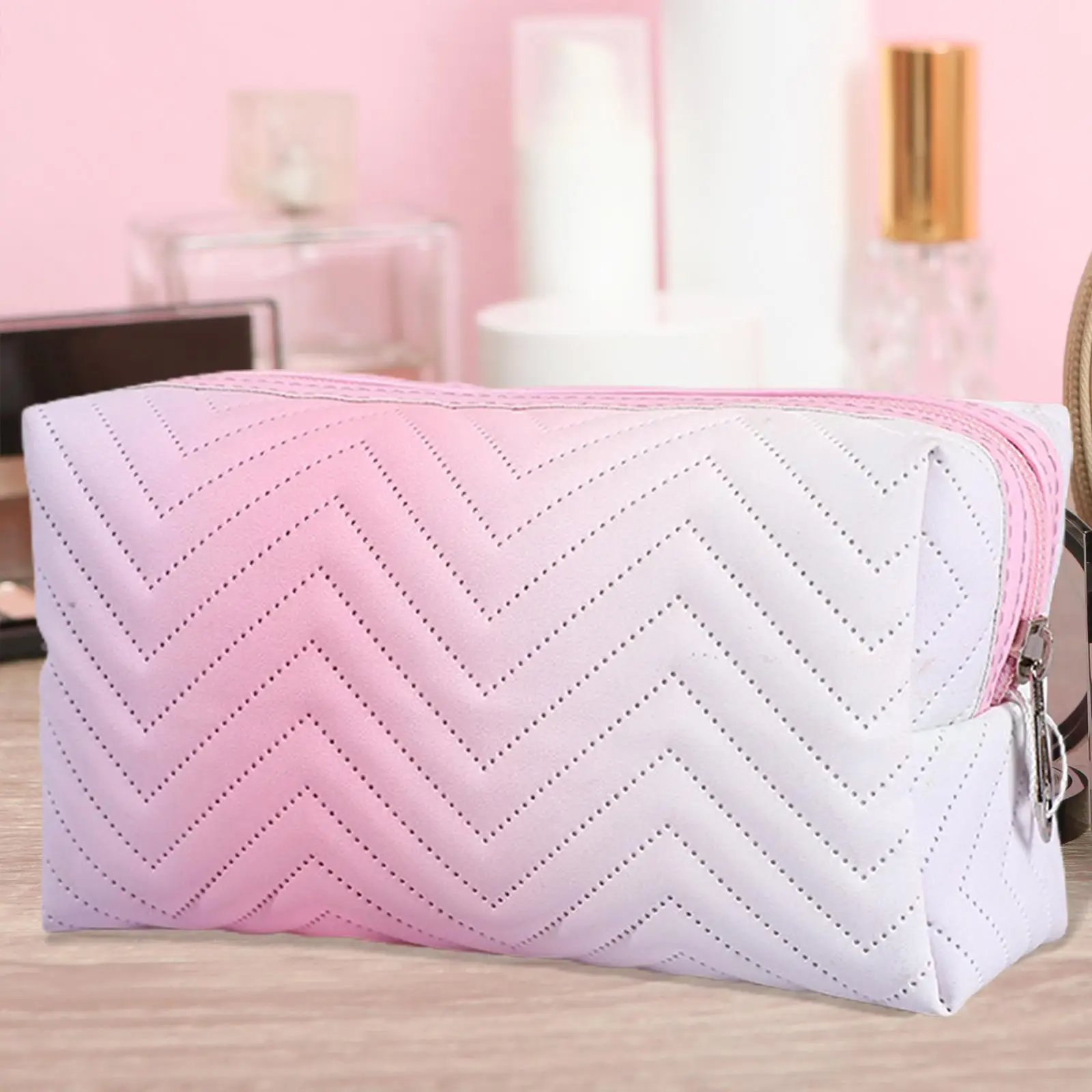 Multifunctionele make-upborstel opbergtas Stofdichte make-uptas voor make-upartiest thuis