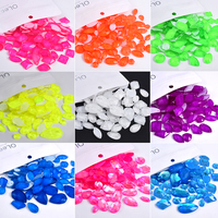 Oleeya 20/50/100Pcs Mix Shapes Glitter Neon Sew on Rhinestones стразы Strass DIY Sewing Accessories Crystals Diamond