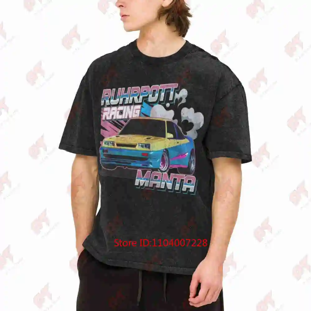 Vintage 80s Retro German Car Ruhrpott Manta Vintage Washed Tee Pure Cotton T-Shirt
