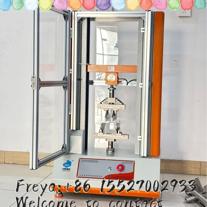 Computer type four-point bending strength testing machine, metal ceramic steel glass bending tester with safety door