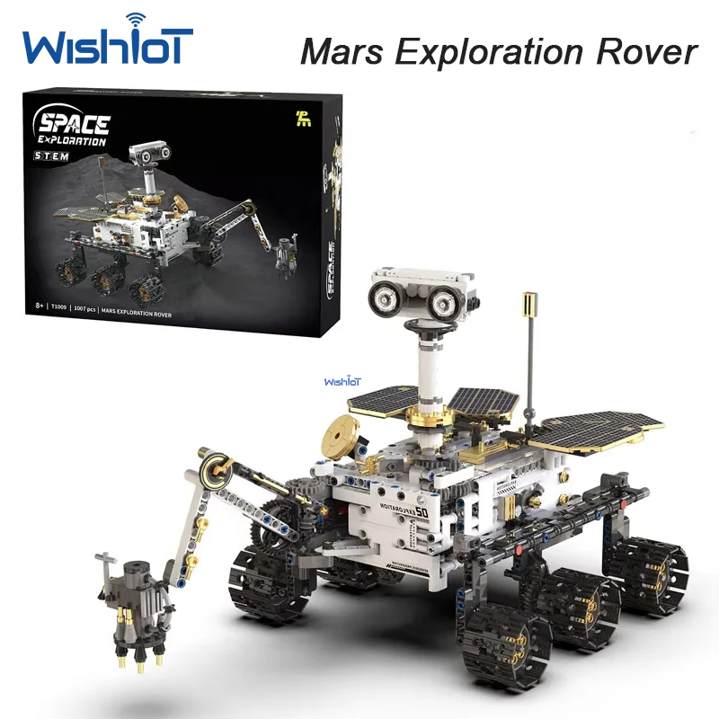 

1007pcs Science Technical Mars Exploration Rover Building Blocks RC Programming APP Control Space Construction Bricks Toys Gift