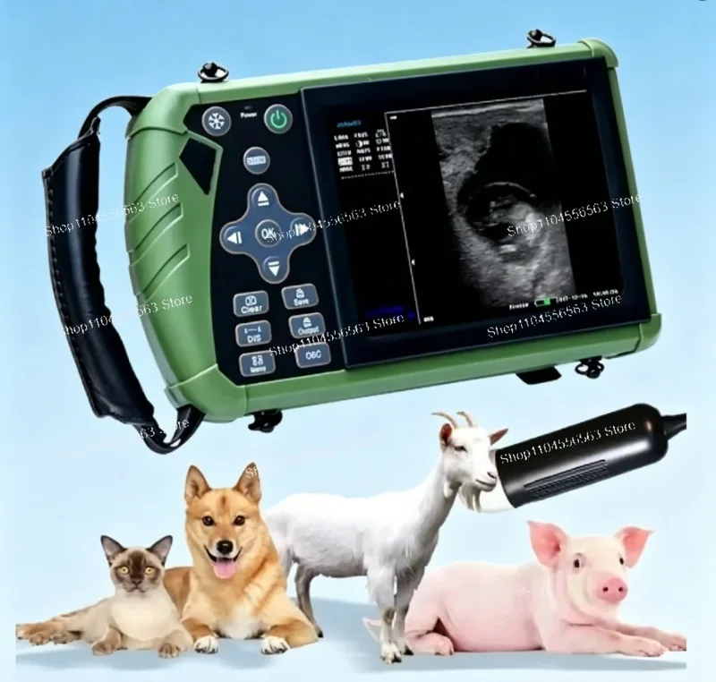 Portable Veterinary Ultrasound Scanner, Pregnancy Tester for Cats/Dogs/Pigs/Sheep, Handheld Livestock Ultrasound Machine