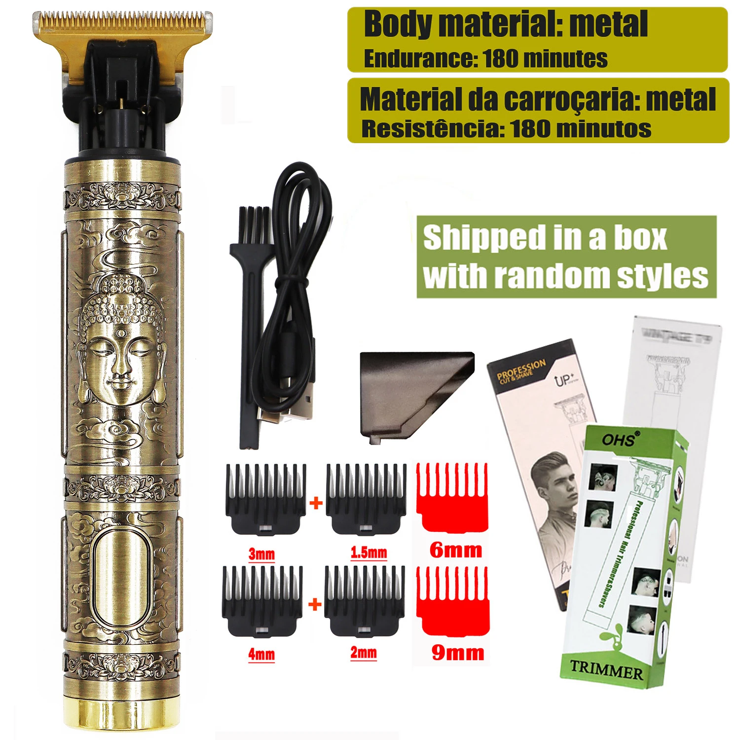 

Tondeuse Dragon Vintage T9 Cordless Professional Hair Clippers Electric Trimmers For Men Clipper hair cutting machine Shaver