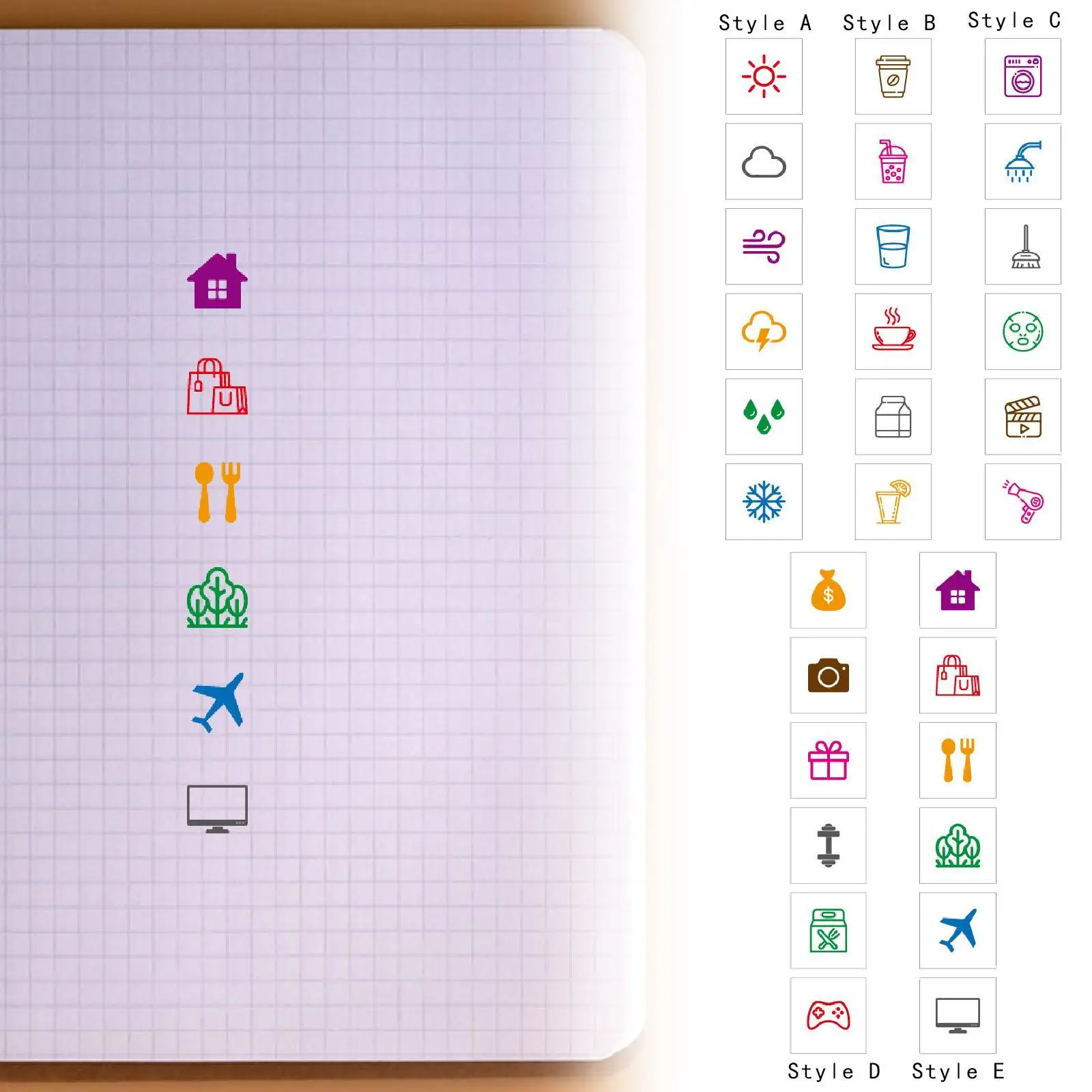 Sellos de dibujos animados Sellos de recompensa versátiles para diarios Fabricación de tarjetas de álbum de recortes