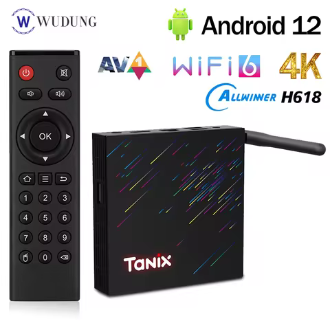 Tanix TX68 Android 12 TV Box Allwinner H618 2G 4G 32G 64G Smart TV BOX BT AV1 2.4G&amp;5G Wifi 4K HD Media Player Set Top Box