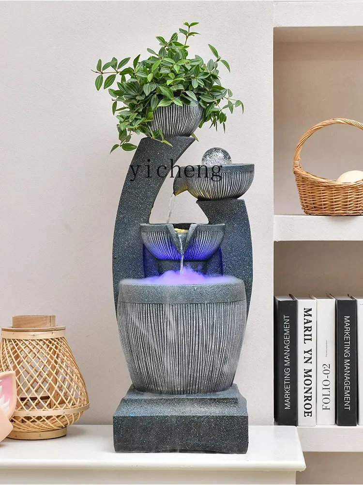 TQH simple modern running water ornament European circulating water home living room bedroom humidifier desktop decoration