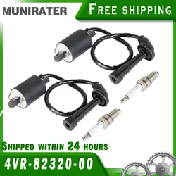 2x Ignition Coil Spark Plug For Yamaha 1998-16 V Star 650 XVS650A Classic XVS650