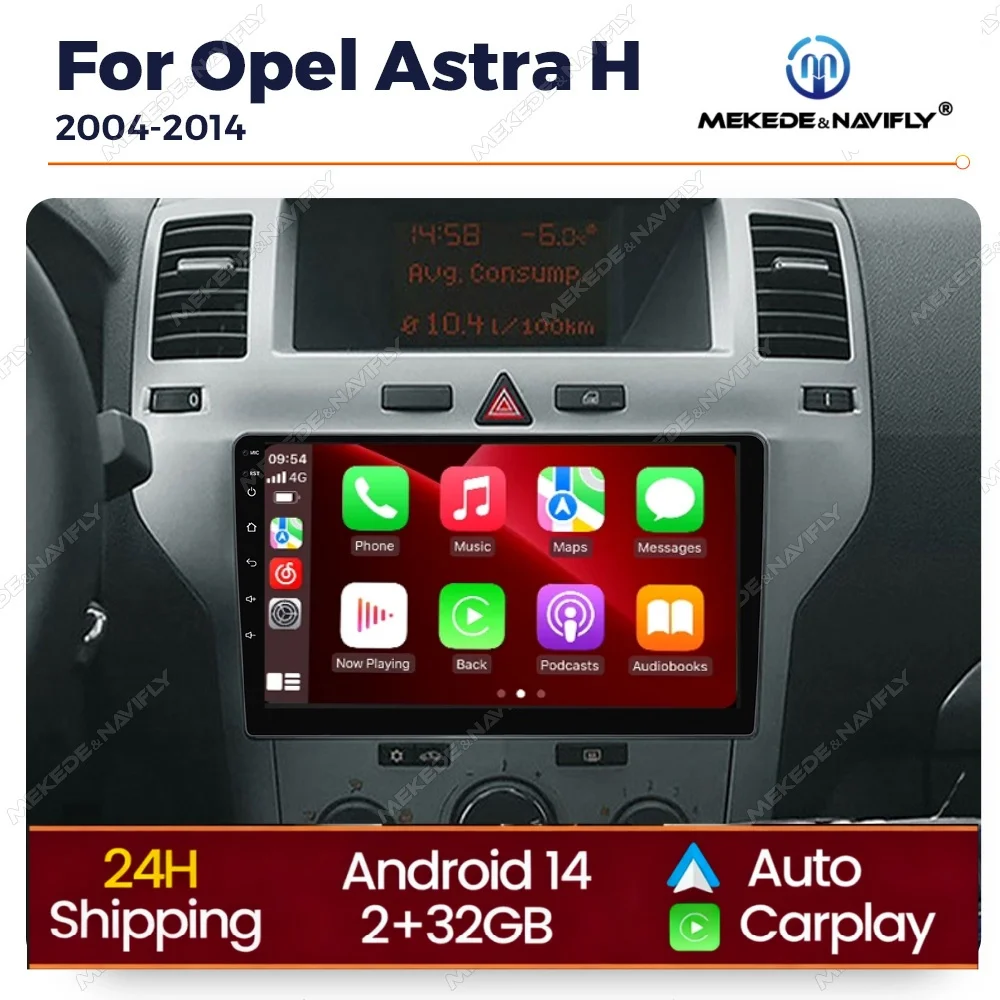 CarPlay Android Auto für Opel Astra H J 2004-2014 Vectra Vauxhal Antara Veda Kabelloses Carplay GPS Autoradio Multimedia-Player BT