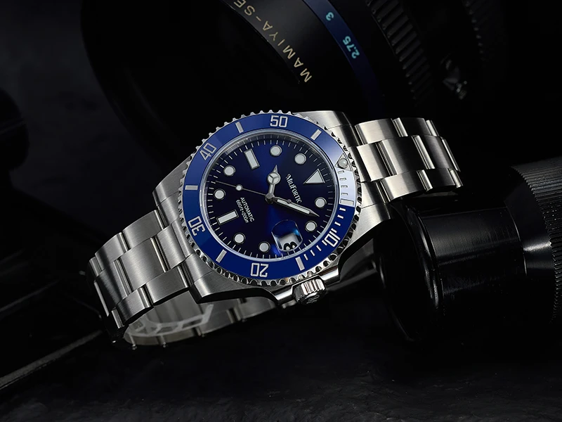 Milifortic D100 Herren Automatik Klassische Taucheruhr 40mm Saphirglas Leuchtend 200M Wasserdicht Wochenend-Abenteuerbegleiter Alltag – Detail 4