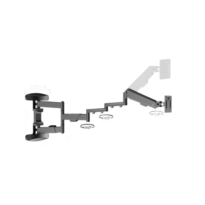17-32 inch extended arm monitor wall mount bracket air pressure hover rotary stretching frame bedside home computer