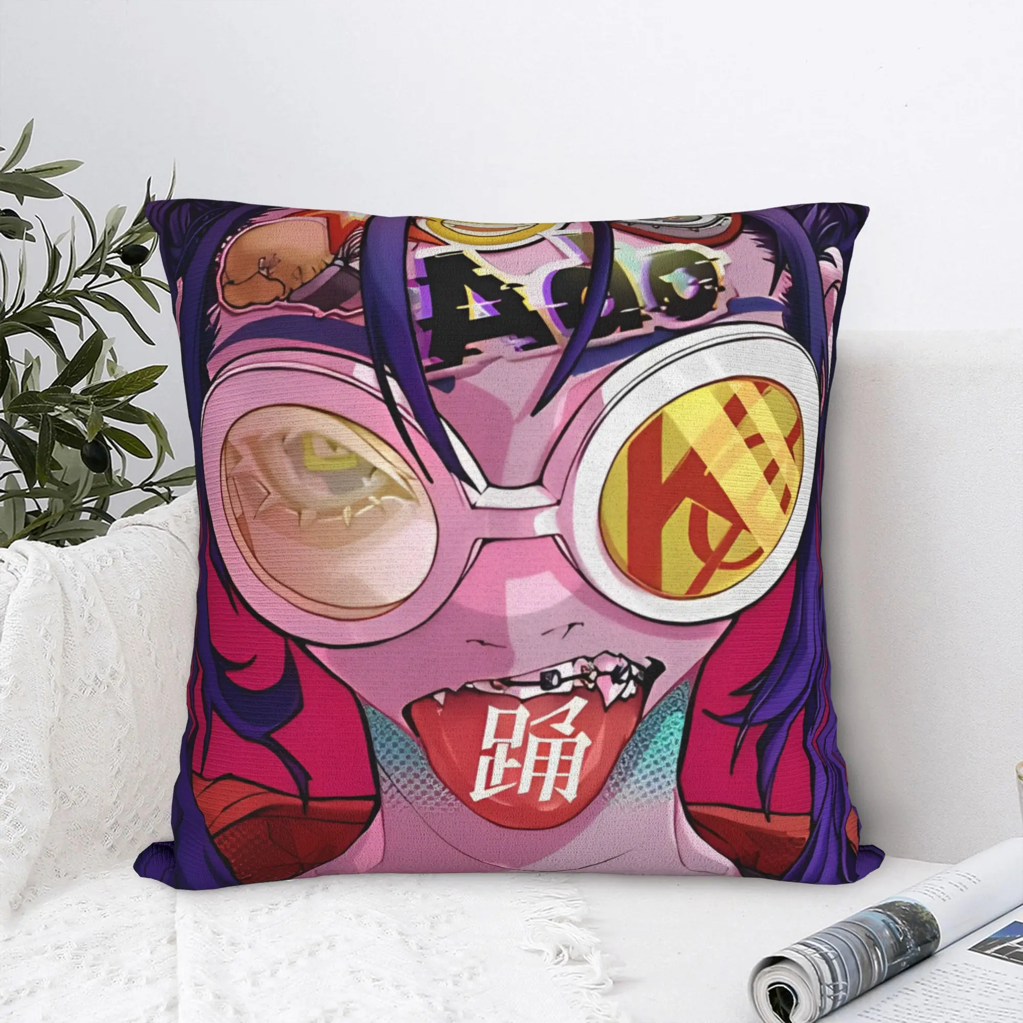 Ado Dance  Square Pillow Covers Polyester Car Goth Jrock Anime  Cushion Cover Funny Decorative Pillowcase 40*40