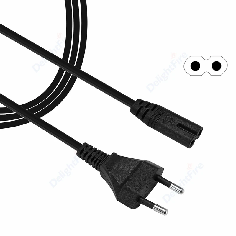 C7 Power Cable EU Extension Cord Figure 8 Euro Plug AC Cable For Samsung LG Sony Desktop Laptop TV Monitor Power Supply