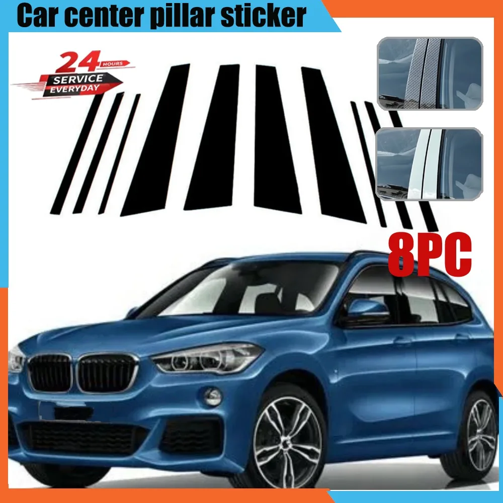 

For BMW X1 48 F49 2016-2022 car window decorative cover center film pillar B C pillar sticker automotive parts