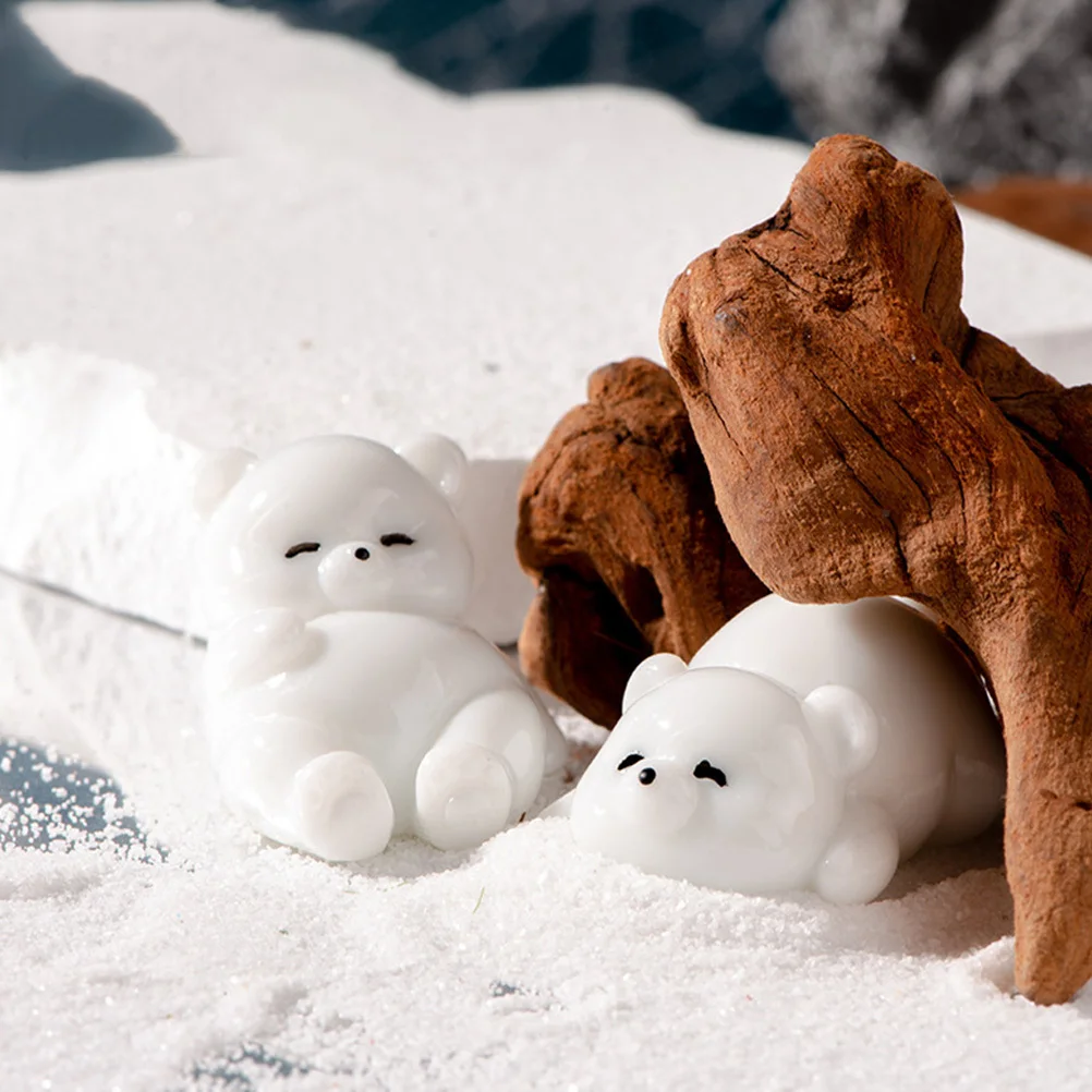 

10Pcs Resin Miniatures Garden Decor Tiny Bear Ornaments Desktop Resin Crafts for Home Yard Landscape