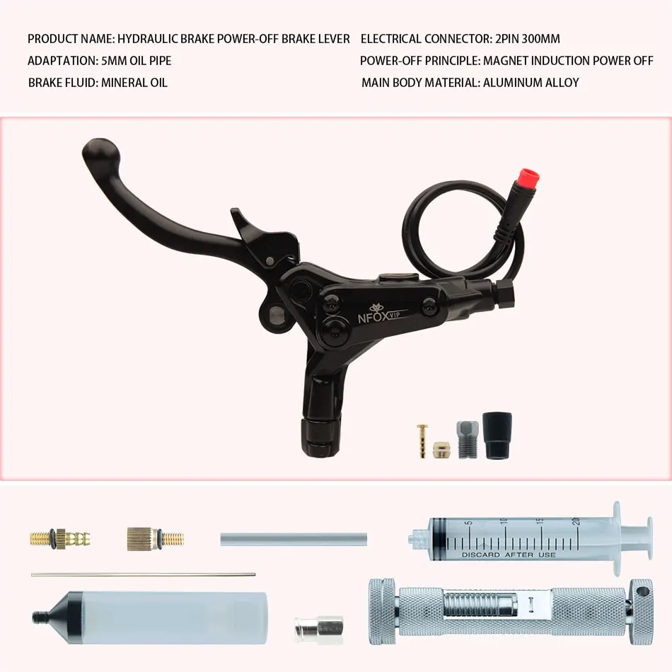 NFOX B015 Parkplatz Hydraulische Abschaltung Öl Bremshebel Elektroroller E-Bike Generation Fahren Bafang Griff Reparatur Dreirad