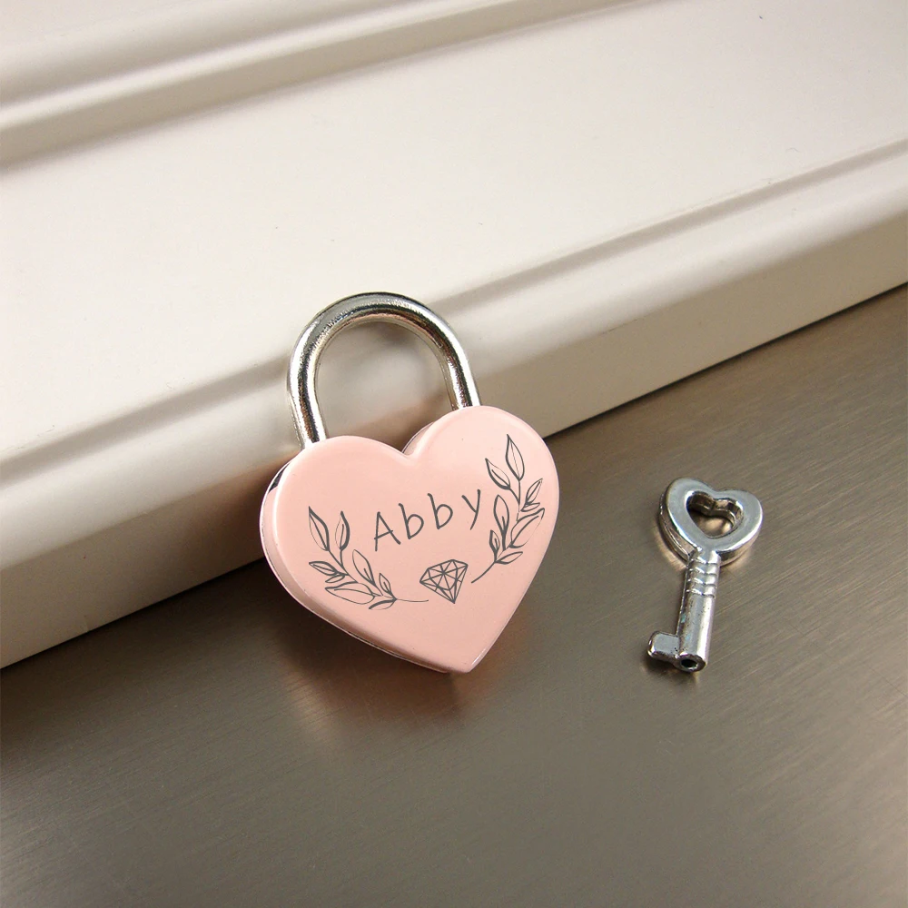 A custom-made padlock, combination lock Dual Heart Lock Delicate matte texture with a heart-shaped heart wedding souveni