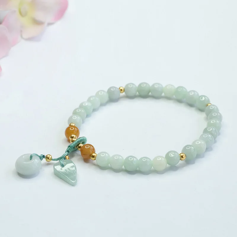 Natural A-grade Jade Bracelet, Safety Ring, Jade Bracelet, Popular and Exquisite Jewelry Bracelet