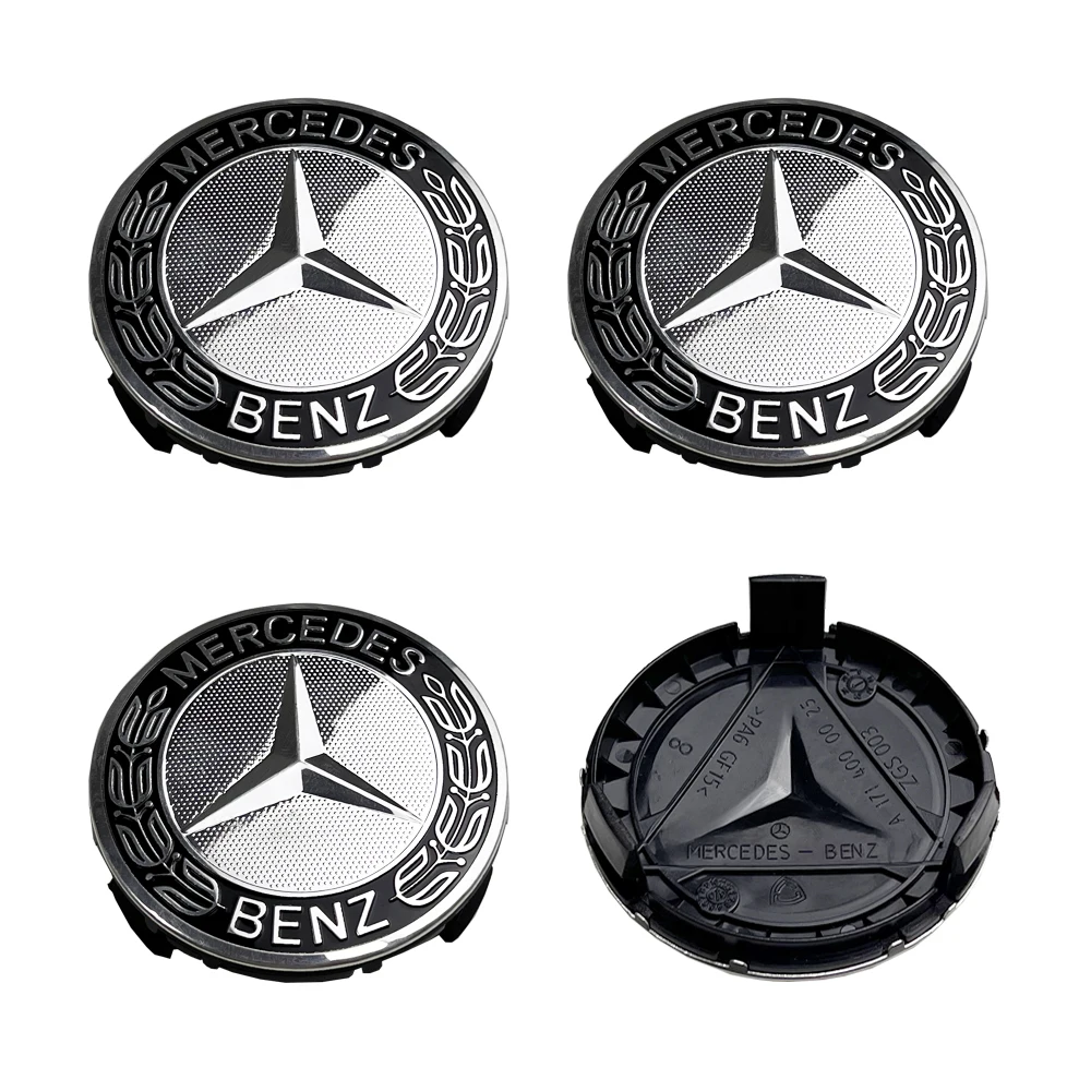4pcs 75mm Car Wheel Center Cover Hub Cap Badge Emblem For Mercedes benz AMG A B C E G CLA GLK CLASS W221 W212 W176 W205 W177