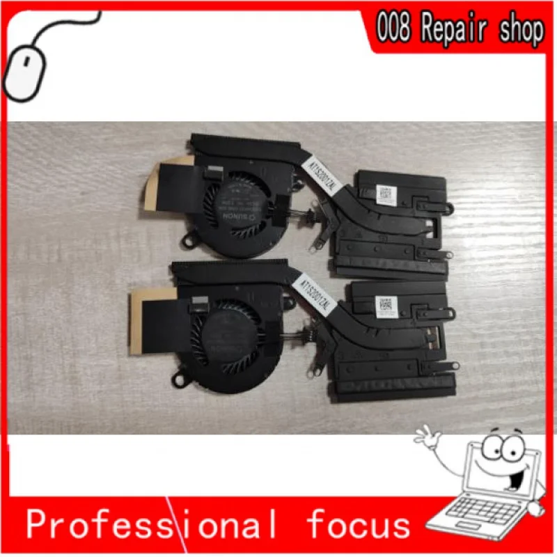 95% New  For DELL Latitude E5289 5289 7389 Laptop CPU Heatsink and Fan R2X0G 0R2X0G AT 1S2001ZAL Tested Fast Ship