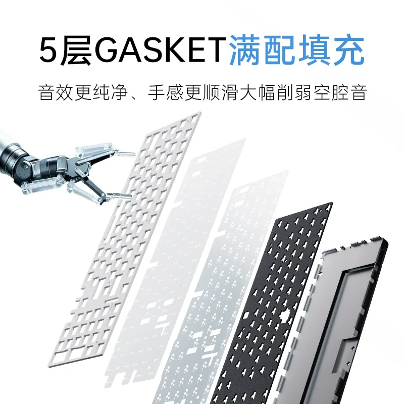 ATK A98 PRO Mechanical Keyboard 3mode Wireless Bluetooth Hot Swap A98PRO Gaming Keyboard Ergonomics Esports Office Gift Custom