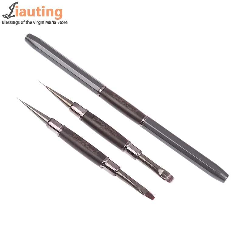 両端ネイルペンブラシグルー光線療法ペンUVジェルライナーブラシデュアルエンドネイルアート描画ペンマニキュアブラシツール