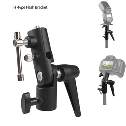 Photo Studio Accessories H-Type Camera Flash Bracket Umbrella Stand Holder For Speedlight CanonNikonSonys Youngnuo DSLR Monitor