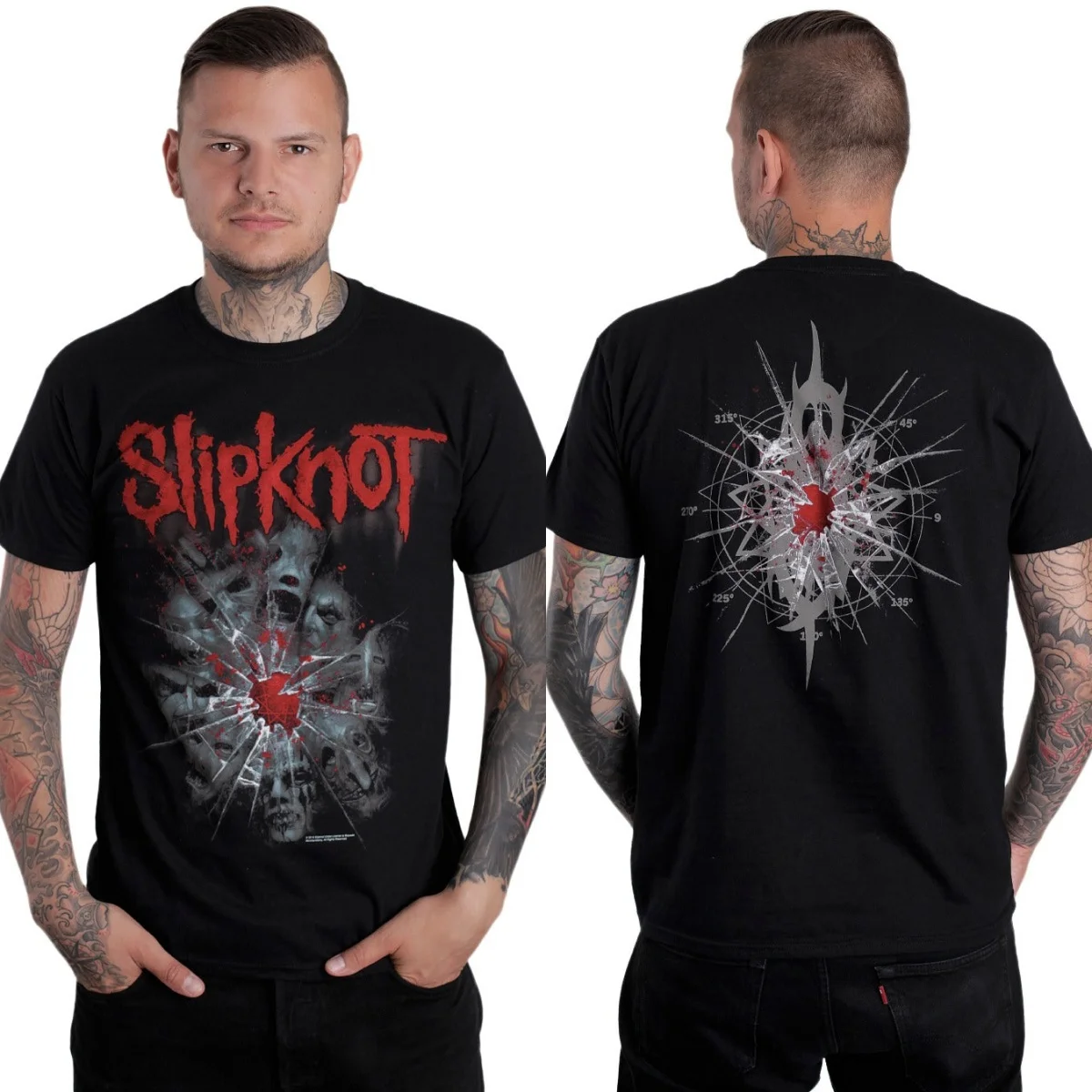 Shattered Slipknot Band T-Shirt Cotton Graphic Tee Men Women Summer Streetwear