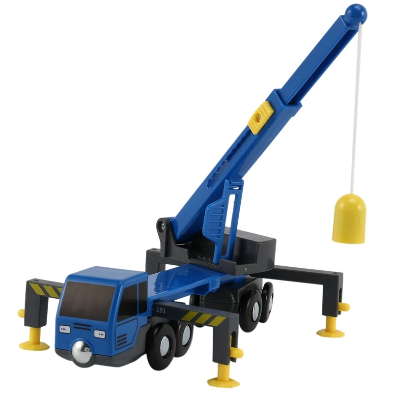 Set di giocattoli multifunzionali per treni accessori Mini gru camion giocattolo Vheicles giocattolo per bambini compatibile con binari in legno ferrovia