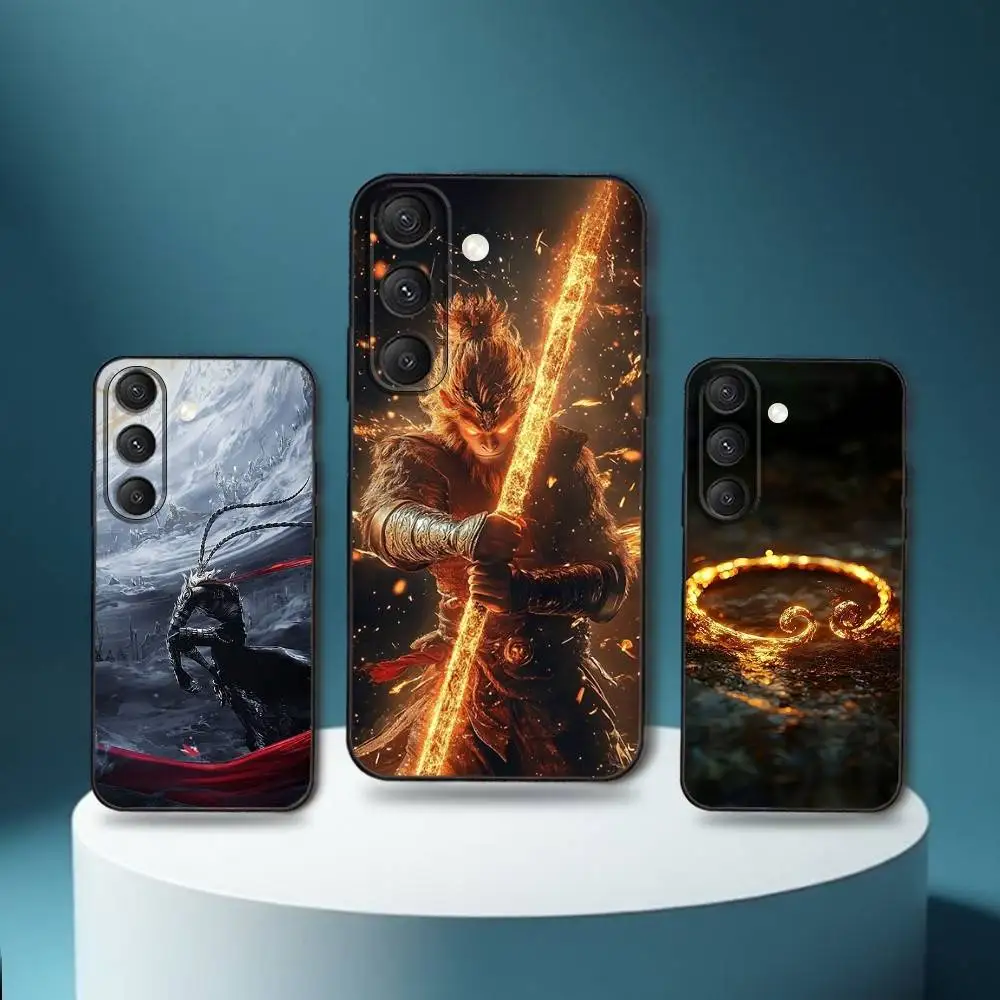 

Game Black Myth W-Wukong Phone Case For Samsung S25,S24,S23,S22,S21,S20,S10,Ultra,Plus,Lite,FE,Soft Silicone Black Cover