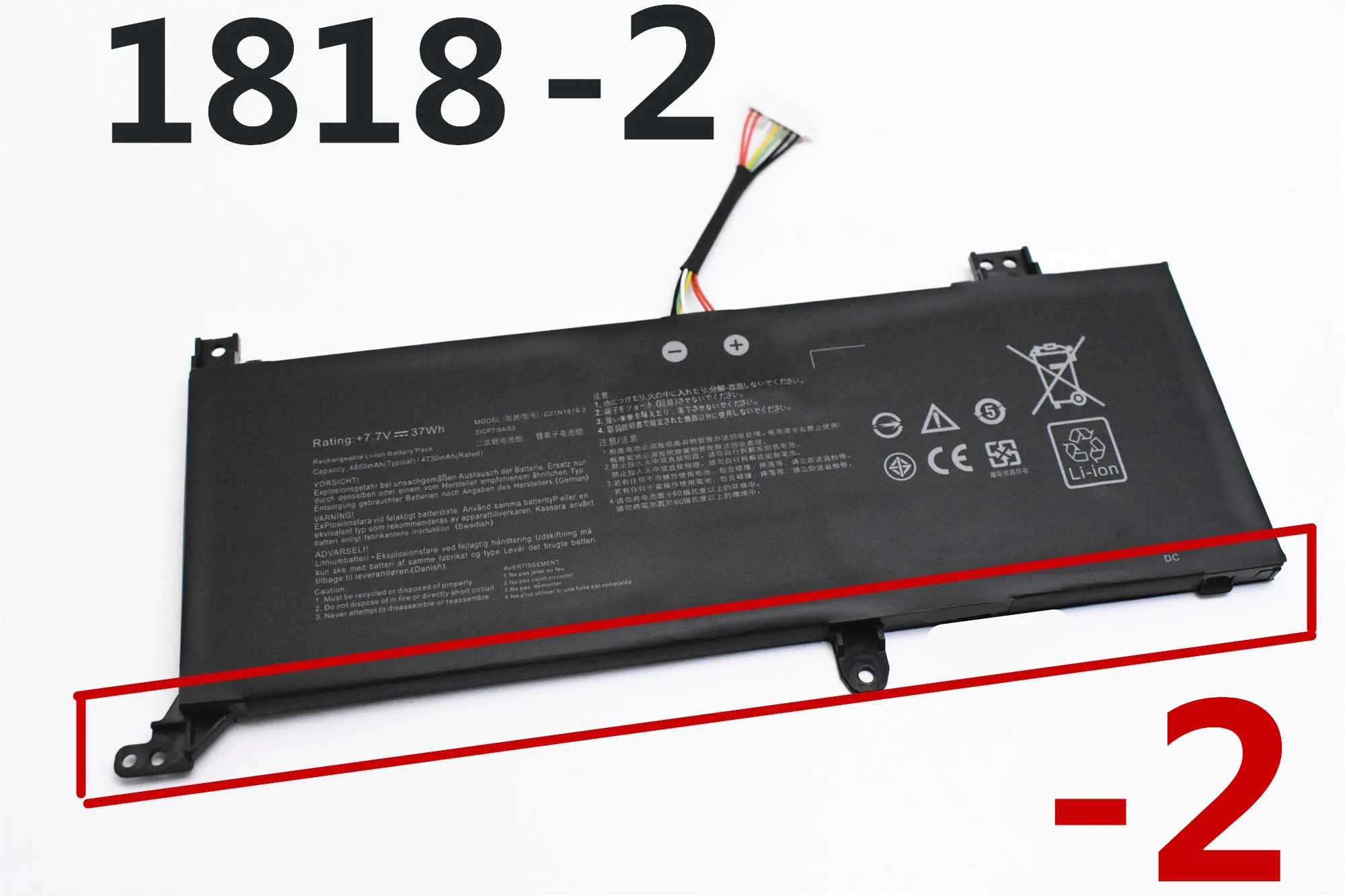 Compatible with ASUS X412FA/FJ V4000F/D V4200J B21 C21N1818-2/-3 batteries  laptop battery